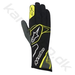 Alpinestars Tech 1-K handske, sort/anthracite/gul fluo, str. M