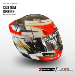 Arai SK-6 - Size M - Custom MBKLine - Kart-shop.dk- hvid/rd/sort/guld