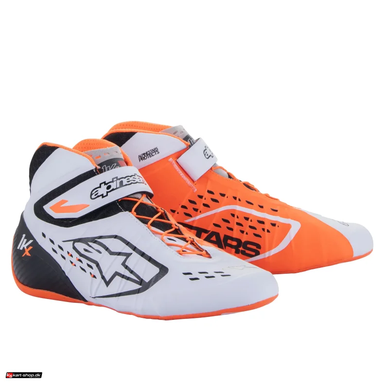 Alpinestars Tech-1 KX sko, hvid, orange fluo, sort, str. 34-47 