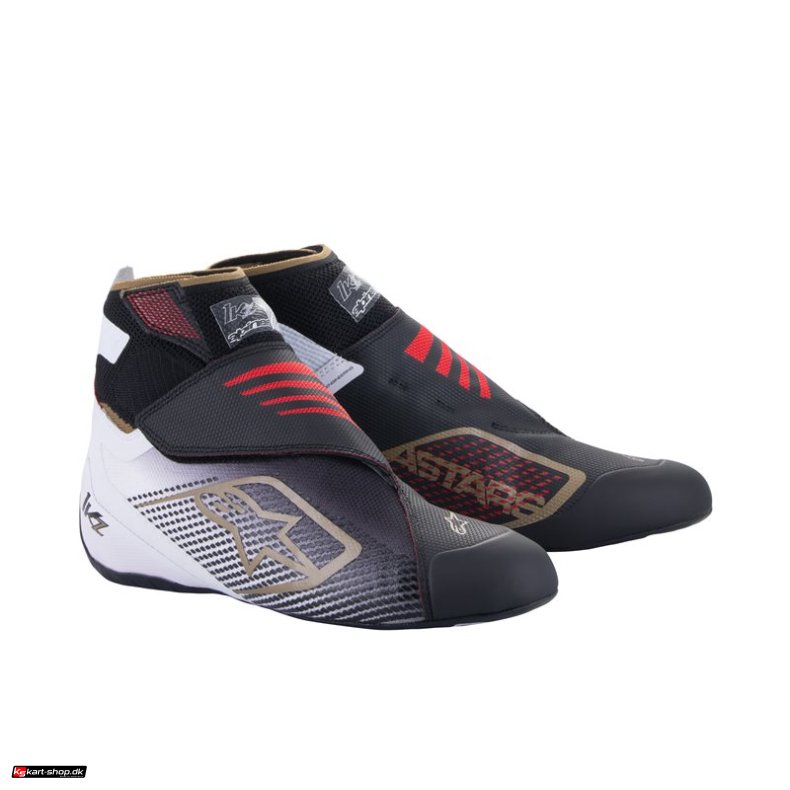 Alpinestars Tech-1 KZ v2 sko, sort, hvid og guld, str. 36 - 47