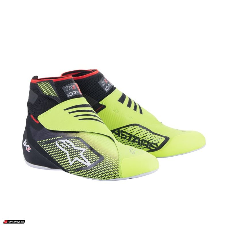 Alpinestars Tech-1 KZ v2 sko, sort og gul fluo, str. 36 - 47