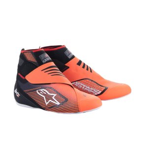 Alpinestars Tech-1 KZ v2 sko, sort og orange fluo, str. 36 - 47