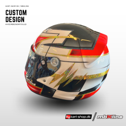 Arai SK-6 - Size M - Custom MBKLine - Kart-shop.dk- hvid/rd/sort/guld