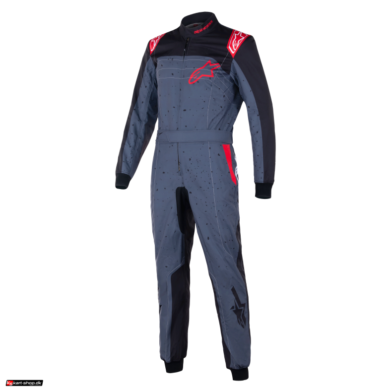 Alpinestars KMX-9 v3 graph karting køredragt, antracit/sort/rød, str. 40 - 60