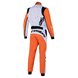 Alpinestars KMX-9 v3 graph karting kredragt, hvid/orange/sort, str. 40 - 60