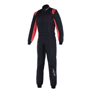 Alpinestars KMX 9 v3 karting kredragt, sort/rd fluo str. 40 - 60