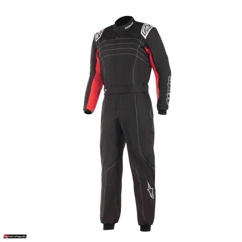 Alpinestars KMX 9 v3 karting kredragt, sort/rd/hvid str. 40-60