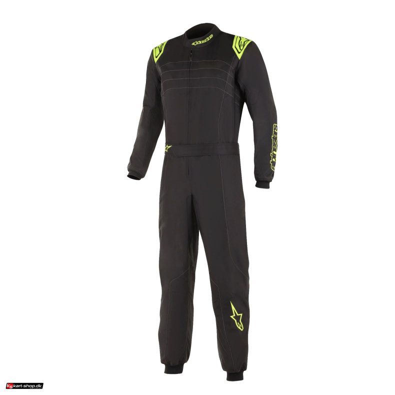 Alpinestars KMX 9 v3 karting kredragt, sort/gul fluo str. 40-60