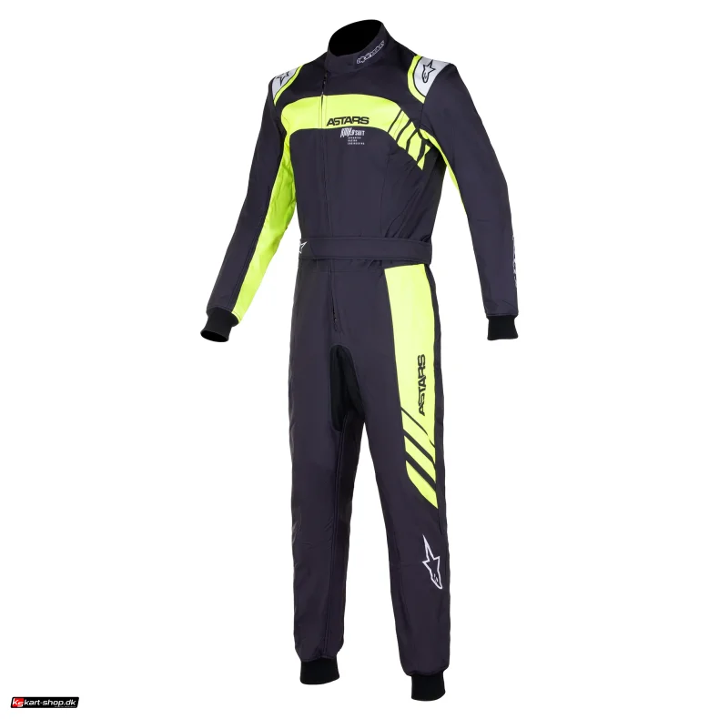 Alpinestars KMX- 9 v2 graph 3 karting kredragt, sort/gul fluo str. 44-60