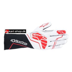 Alpinestars Tech-1 ZX v4 handske, sort, hvid og rd, str. S - XXL 