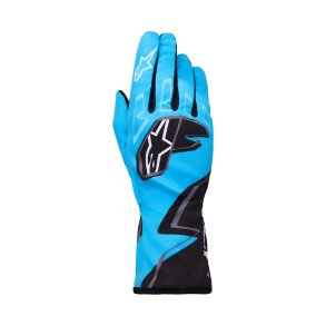 Alpinestars Tech-1 K Race v2 graph handske, cyan/sort/hvid, str. S-XXL
