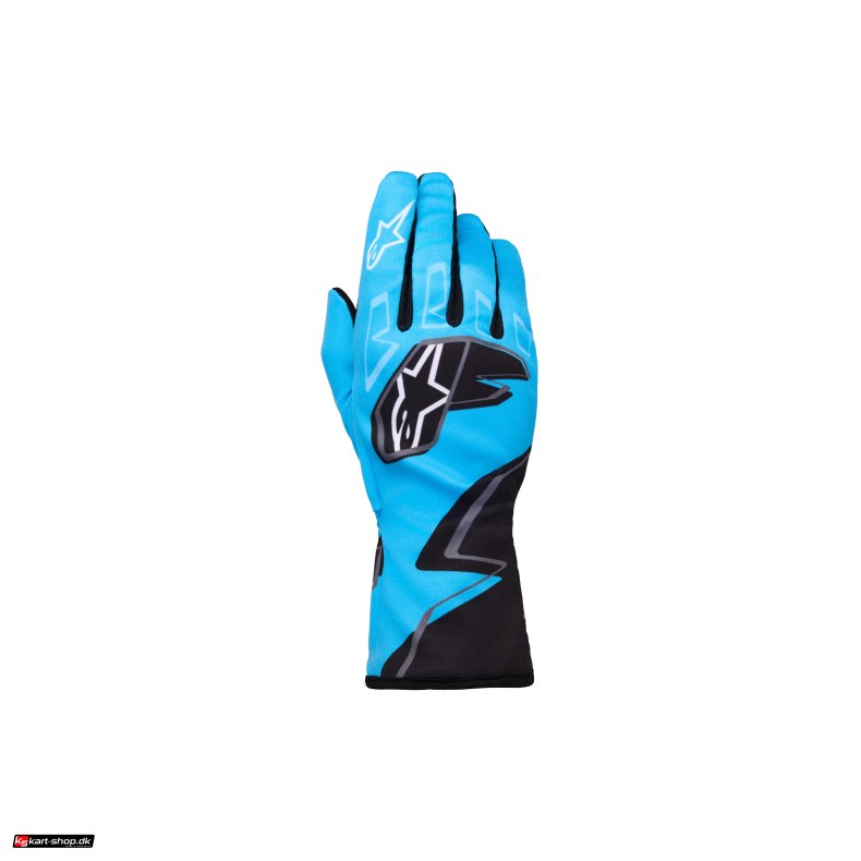 Alpinestars Tech-1 K Race S v2 graph brne handske, cyan/sort/hvid, str. S-XL