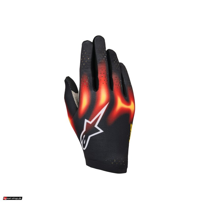 Alpinestars graphic 3 SIM handsker, sort/rd/varm gul , str. XS-XL