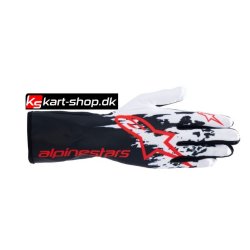 Alpinestars Tech-1 K v3 handske, sort/hvid/rd, Str S - XXL 