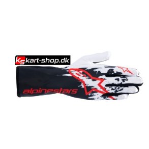 Alpinestars Tech-1 K v3 handske, sort/hvid/rd, Str S - XXL 