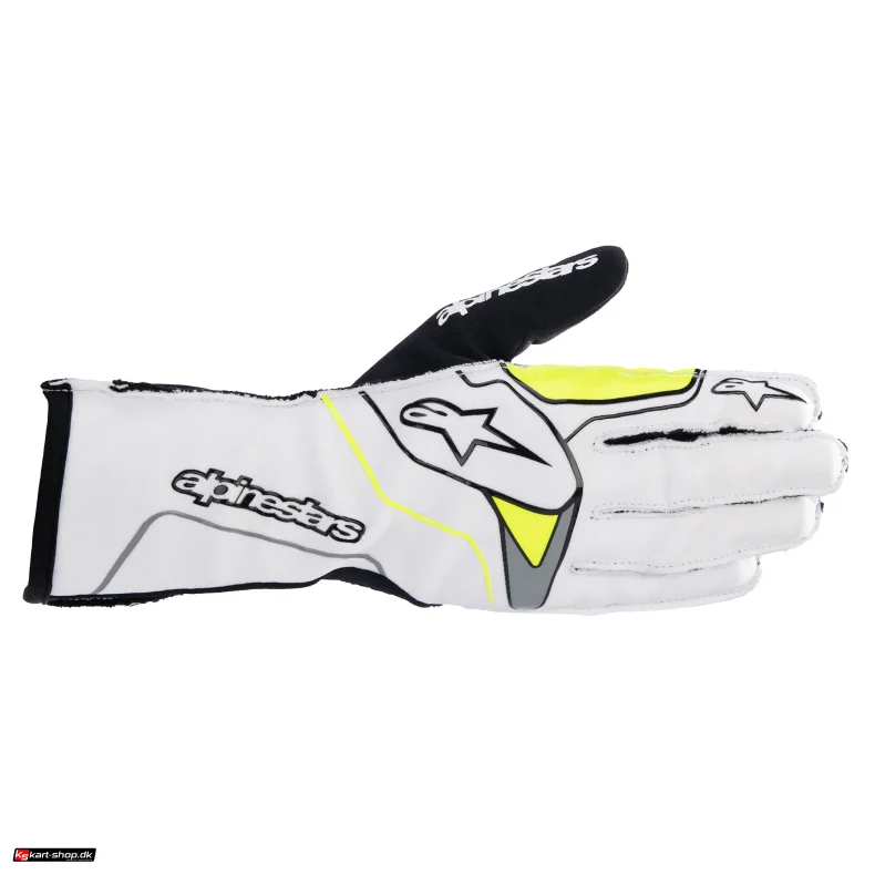 Alpinestars Tech-1 KX v3 handske, hvid/gul fluo, Str. S-XXL