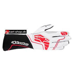 Alpinestars Tech-1 KX v4 handske, sort/hvid/rd, Str S - XXL