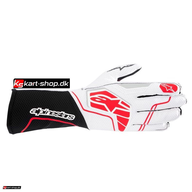 Alpinestars Tech-1 KX v4 handske, sort/hvid/rd, Str S - XXL