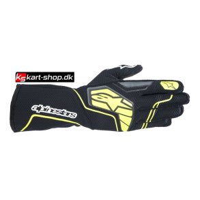 Alpinestars Tech-1 KX v4 handske, gr/sort/gul fluo, Str S - XXL 