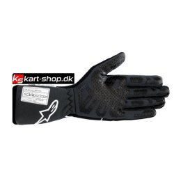 Alpinestars Tech-1 Race v4 FIA/SFI handske, sort og mrkegr, str. S - XXL 