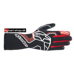 Alpinestars Tech-1 Race v4 FIA/SFI handske, sort og rd, str. S - XXL 