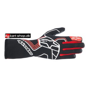 Alpinestars Tech-1 Race v4 FIA/SFI handske, sort og rd, str. S - XXL 