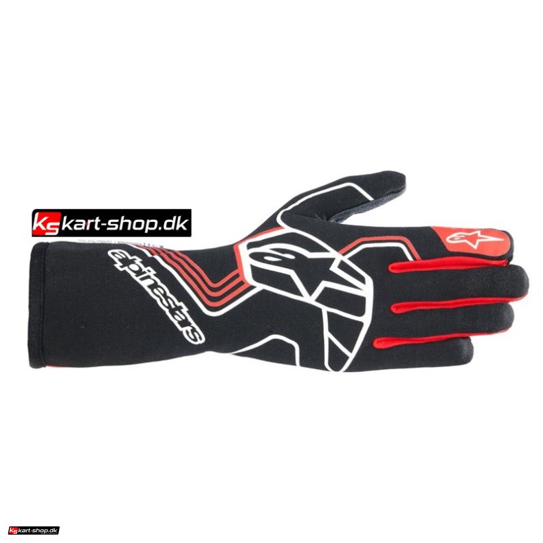 Alpinestars Tech-1 Race v4 FIA/SFI handske, sort og rd, str. S - XXL 