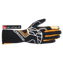 Alpinestars Tech-1 Race v4 FIA/SFI handske, sort og orange fluo, str. S - XXL