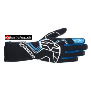 Alpinestars Tech-1 Race v4 FIA/SFI handske, sort og bl, str. S - XXL