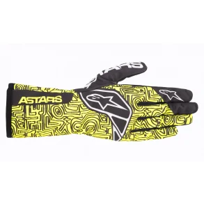 Alpinestars Tech-1 K Race v2 VERTICAL handske, gul fluo, Str. S-XL