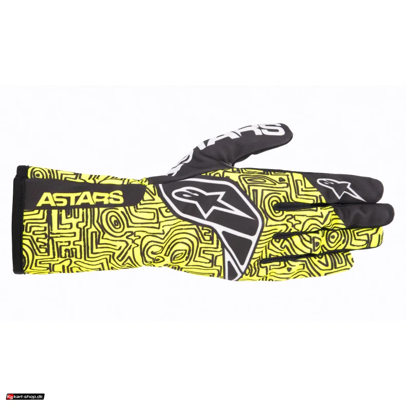 Alpinestars Tech-1 K Race v2 VERTICAL handske, gul fluo, Str. S-XL