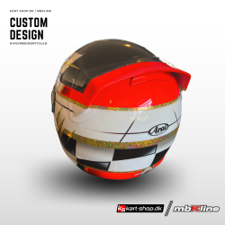 Arai SK-6 - Size M - Custom MBKLine - Kart-shop.dk- hvid/rd/sort/guld