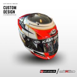 Arai SK-6 - Size M - Custom MBKLine - Kart-shop.dk- hvid/rd/sort/guld