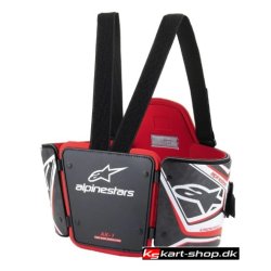 Alpinestars AK-1 ribbensbeskyttelse, sort/hvid/rd, Str. XXS/XS - L/XL 