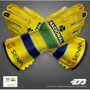 Minus 273 AYRTON SENNA karting handsker, gul,  str. 3XS - XL