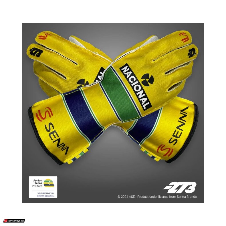 Minus 273 AYRTON SENNA karting handsker, gul,  str. 3XS - XL