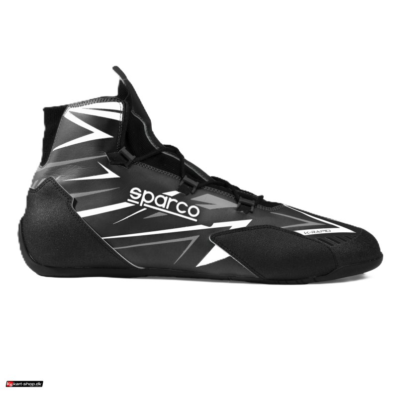 Sparco K-Rapid sko, sort/hvid, str. 32 - 48
