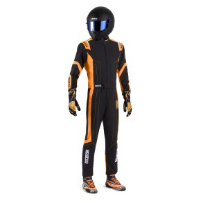 Sparco Thunder Advance brne karting kredragt, sort/orange, Str. 120 - 150