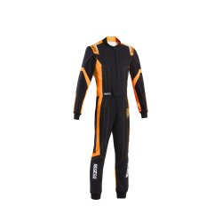 Sparco Thunder Advance karting kredragt, sort/orange, Str. SX - XXL