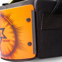 Bengio AB7 Lady ribbensbeskytter, sort/orange fluo, str. XS - XL