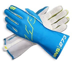 Minus 273 MNS-1 karting handsker, cyan/gul fluo, str. 3XS - XL