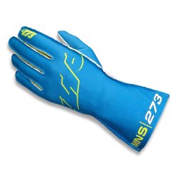 Minus 273 MNS-1 karting handsker, cyan/gul fluo, str. 3XS - XL