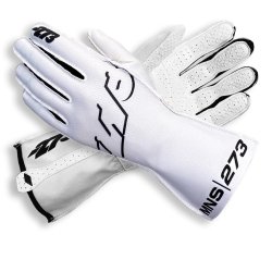 Minus 273 MNS-1 karting handsker, hvid/sort,  str. 3XS - XL