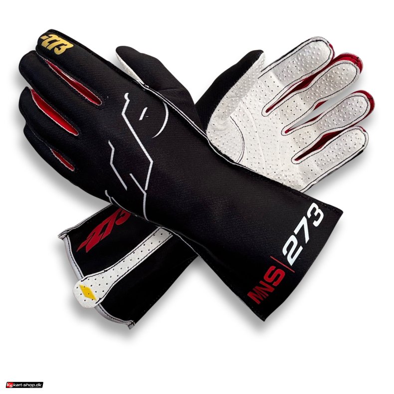 Minus 273 MNS-1 karting handsker, sort/rd, str. 3XS - XL