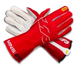 Minus 273 MNS-1 karting handsker, rd/hvid,  str. 3XS - XL