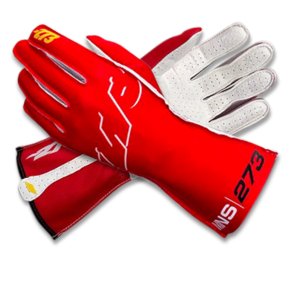 Minus 273 MNS-1 karting handsker, rd/hvid,  str. 3XS - XL