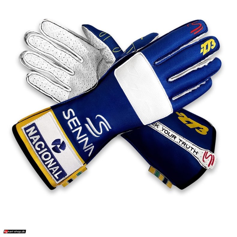 Minus 273 AYRTON SENNA karting handsker, bl,  str. 3XS - XL