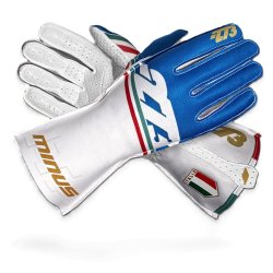 Minus 273 ITALIA Type-3 karting handsker, hvid/bl,  str. 3XS - XL