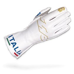 Minus 273 ITALIA Type-1 karting handsker, hvid/guld/bl,  str. 3XS - XL