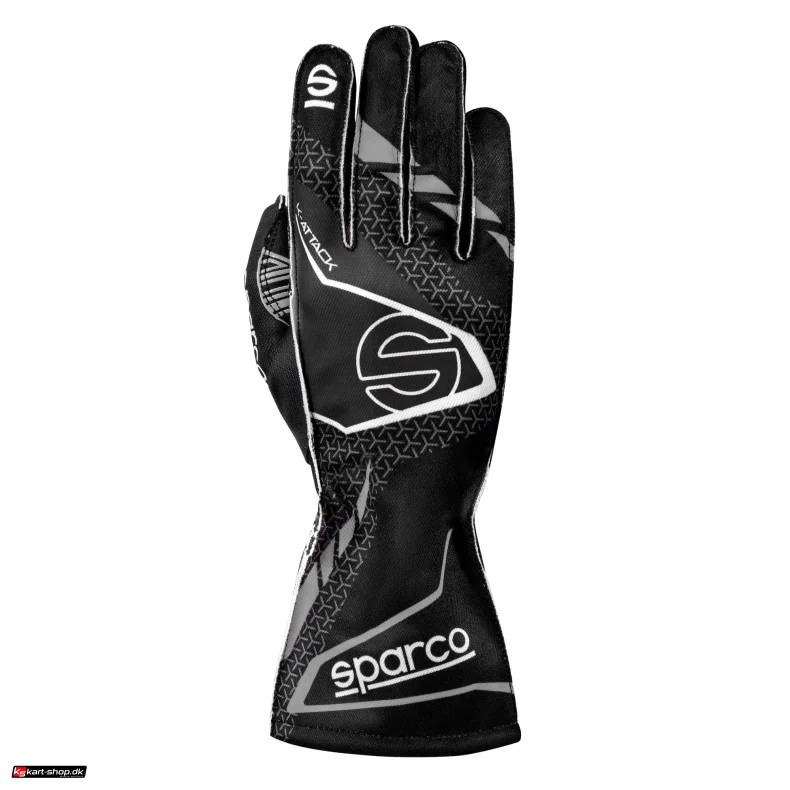 Sparco K-Attack brne karting handske, sort/gr, str. 4 - 6